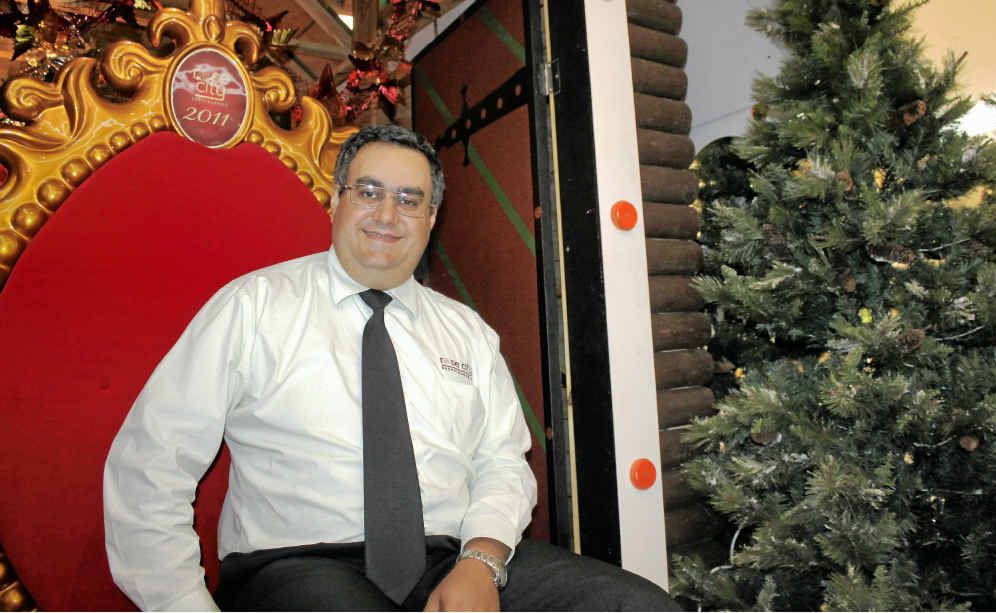 Rose City Shoppingworld manager Jason Gard is getting into the Christmas spirit. 